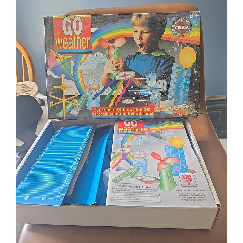 Vintage 1998 Go Weather‎ Tree of Knowledge Barometer Measure Experiment Game